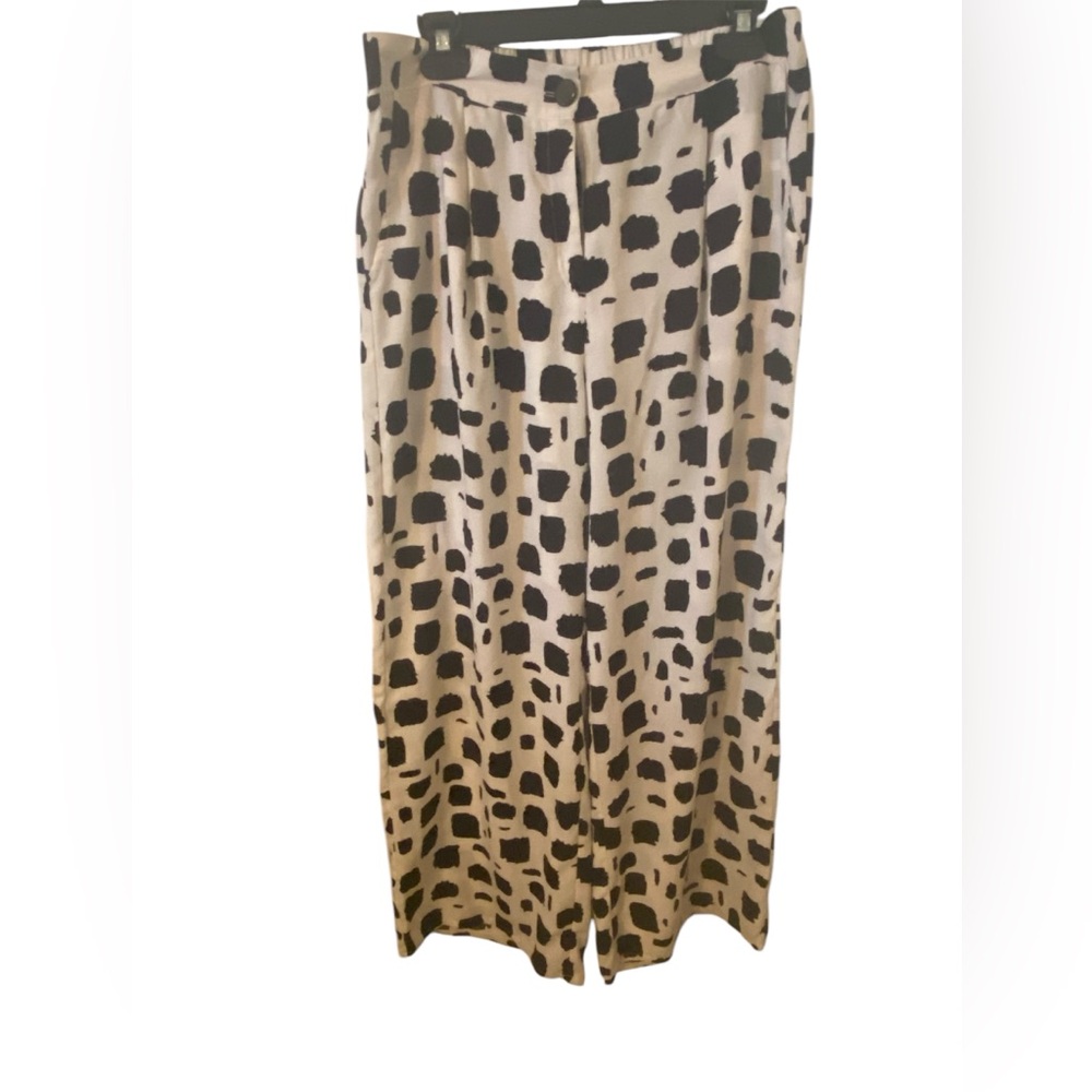 Black and white Lightweight Flowy Dress Pants